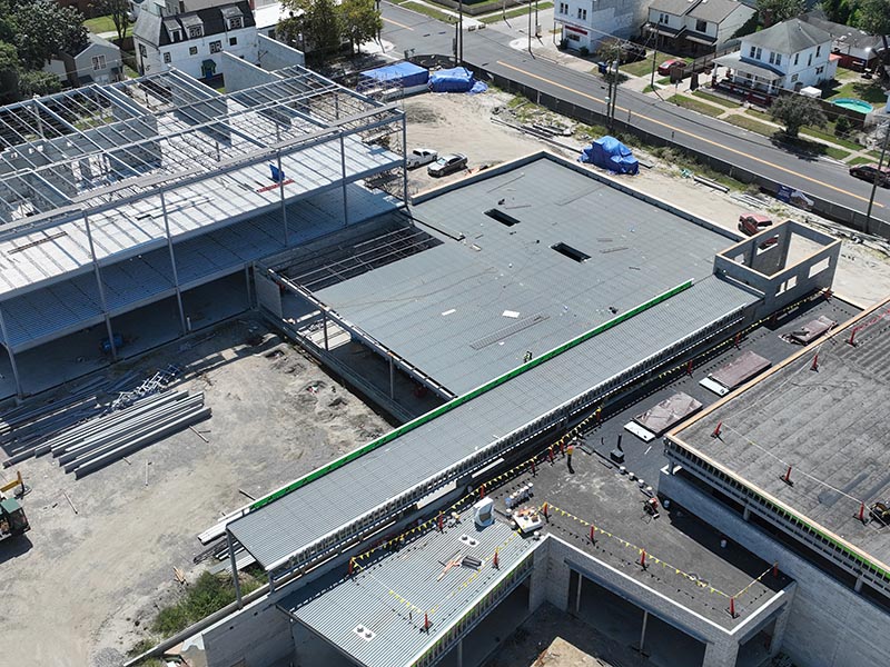 Aerial Cafeteria Metal Deck