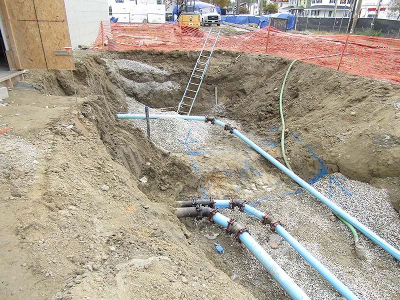 Water Piping into Main Mechanical Room