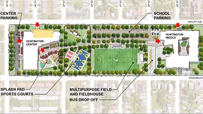 Site plan for the Southeast Community Resource Area (Image: Quinn Evans)