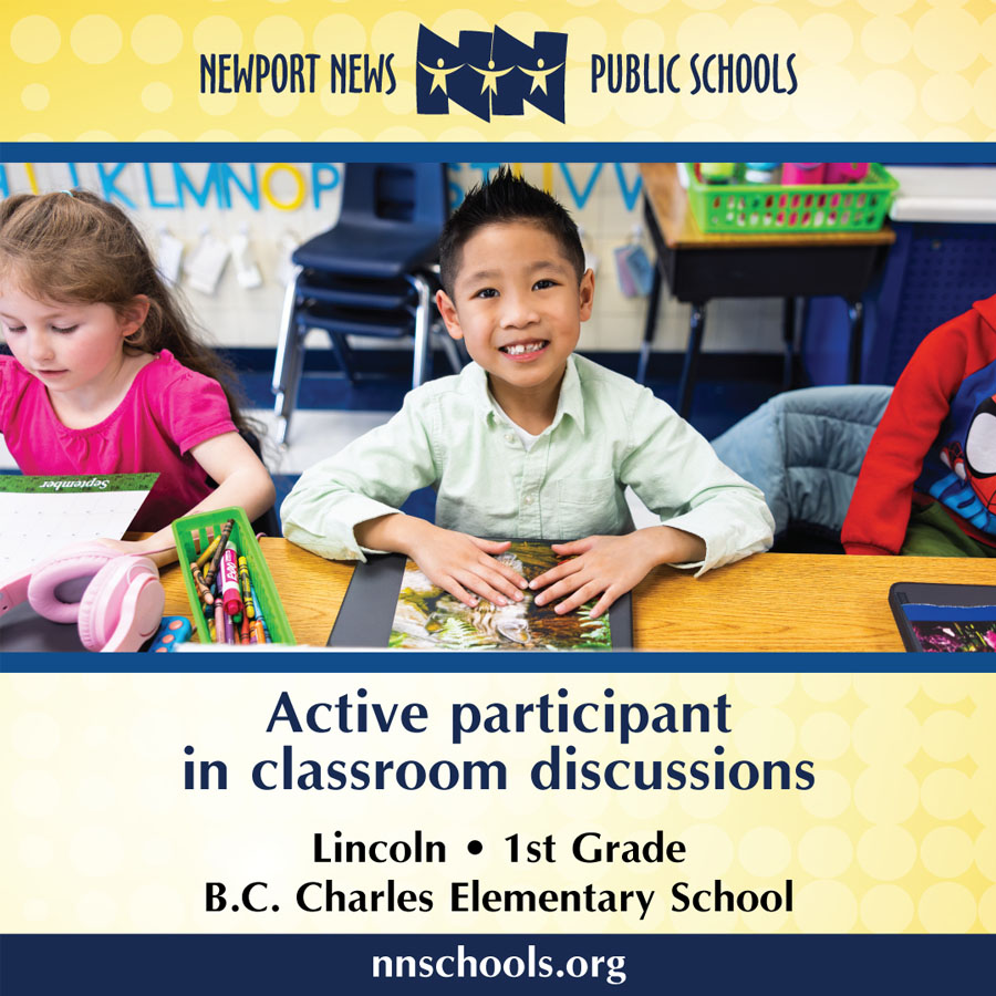 Student Spotlight on B.C. Charles Elementary School 1st grader Lincoln Ly