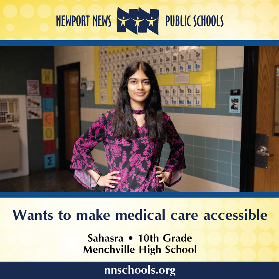 Menchville High School 10th Grader Sahasra Vishwanathan